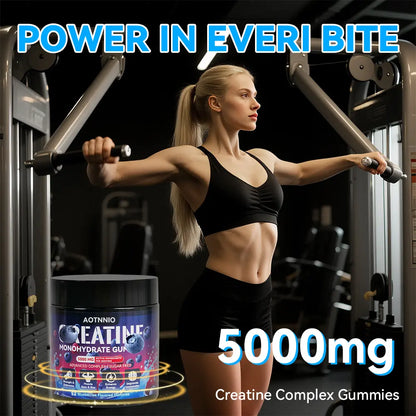 Creatine Monohydrate Andcarnitine Gummies - Energy Boost, Fitness Supplement - Sugar-Free