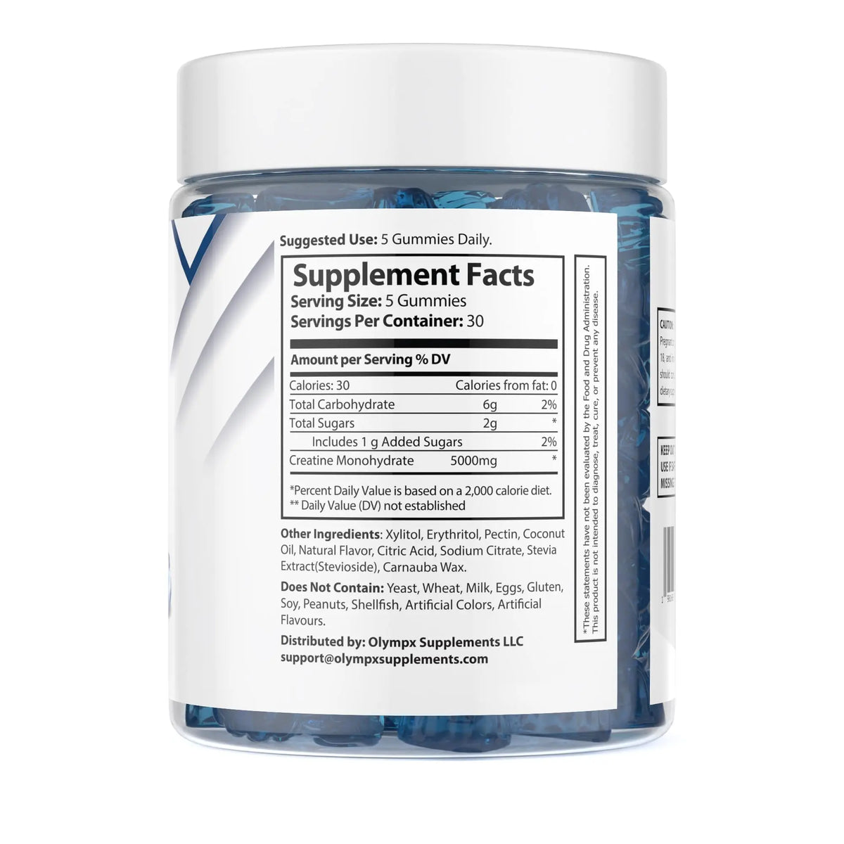 Olympx Supplements Creatine Gummies - 150 Count, 30 Servings, Vegan, Low Sugar, Creatine Monohydrate Gummies