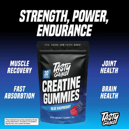 Tasty Gains Creatine Gummies (3Rd Party Lab Tested)