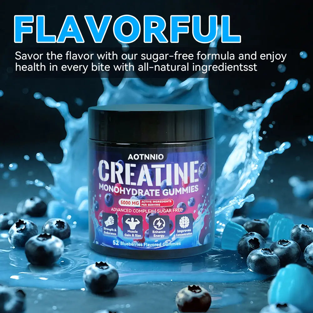 Creatine Monohydrate Andcarnitine Gummies - Energy Boost, Fitness Supplement - Sugar-Free