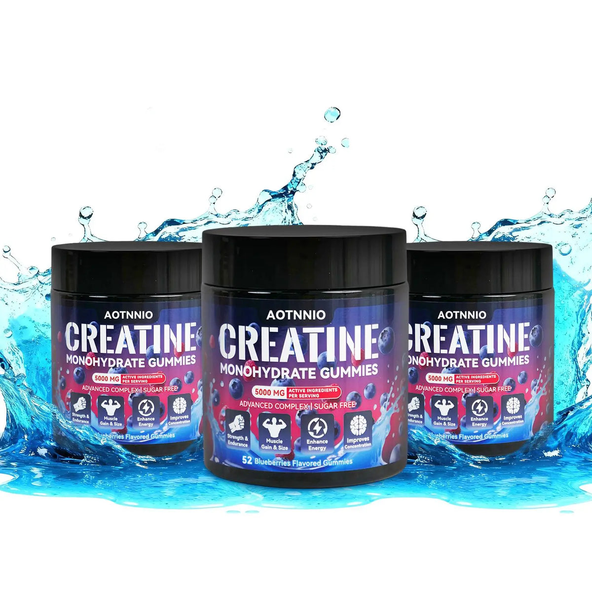 Creatine Monohydrate Andcarnitine Gummies - Energy Boost, Fitness Supplement - Sugar-Free