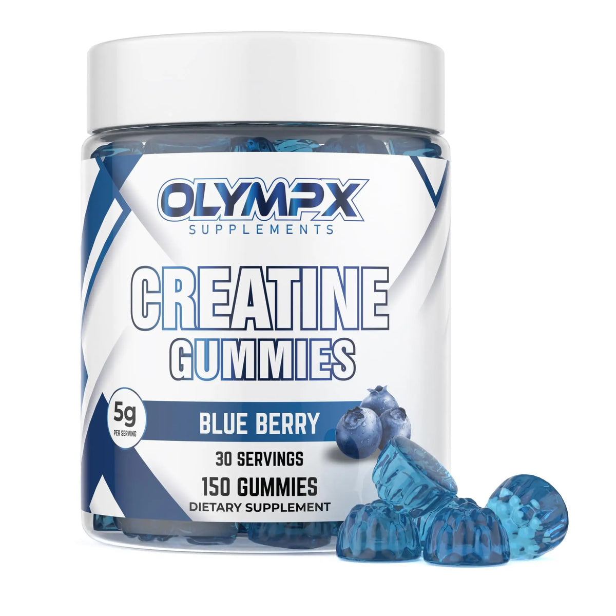 Olympx Supplements Creatine Gummies - 150 Count, 30 Servings, Vegan, Low Sugar, Creatine Monohydrate Gummies