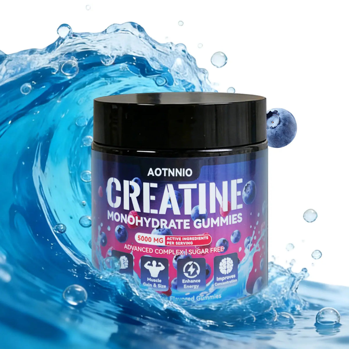 Creatine Monohydrate Andcarnitine Gummies - Energy Boost, Fitness Supplement - Sugar-Free